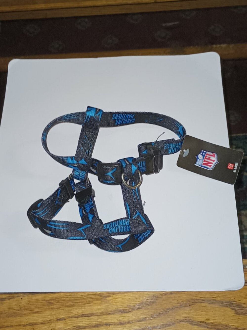 NEW Carolina Panthers NFL 5/8" Adjustable Pet Harness XS